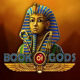 Book of Gods slot logo by BF Games at Luckygem Casino