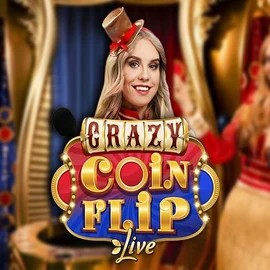 Crazy Coin Flip slot logo by Evolution at Luckygem Casino