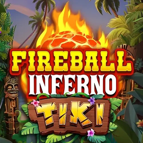 Fireball Inferno Tiki logo – Slots by NetEnt at Luckygem Casino
