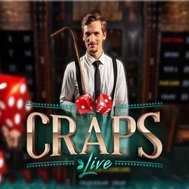Live Craps slot logo by Evolution at Luckygem Casino