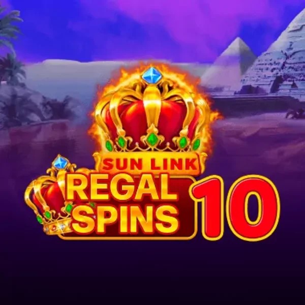 Regal Spins 10 slot logo by PatePlay at Luckygem Casino